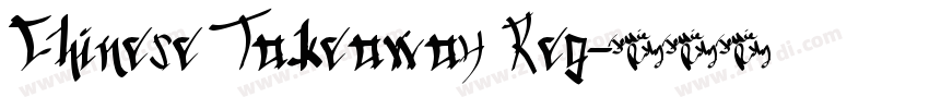 Chinese Takeaway Reg字体转换